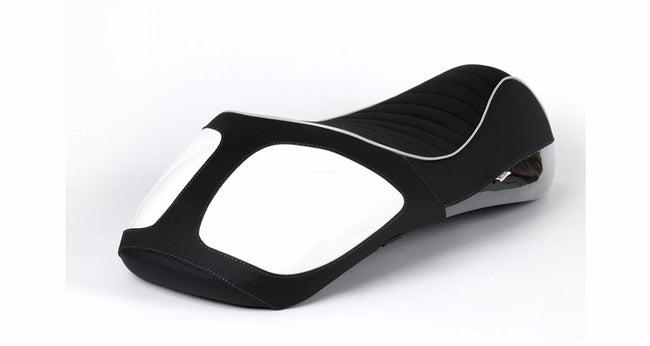 Seat NISA Deluxe Black White Carbon Style | Vespa GT/GTS/GTV 125-300 i.e. (-2014) NISA  Falan Parts