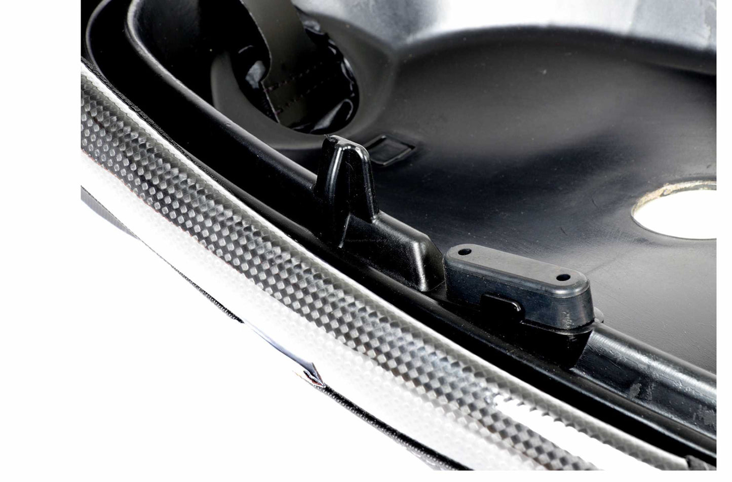 Seat NISA Deluxe Black White Carbon Style | Vespa GT/GTS/GTV 125-300 i.e. (-2014) NISA Falan Parts