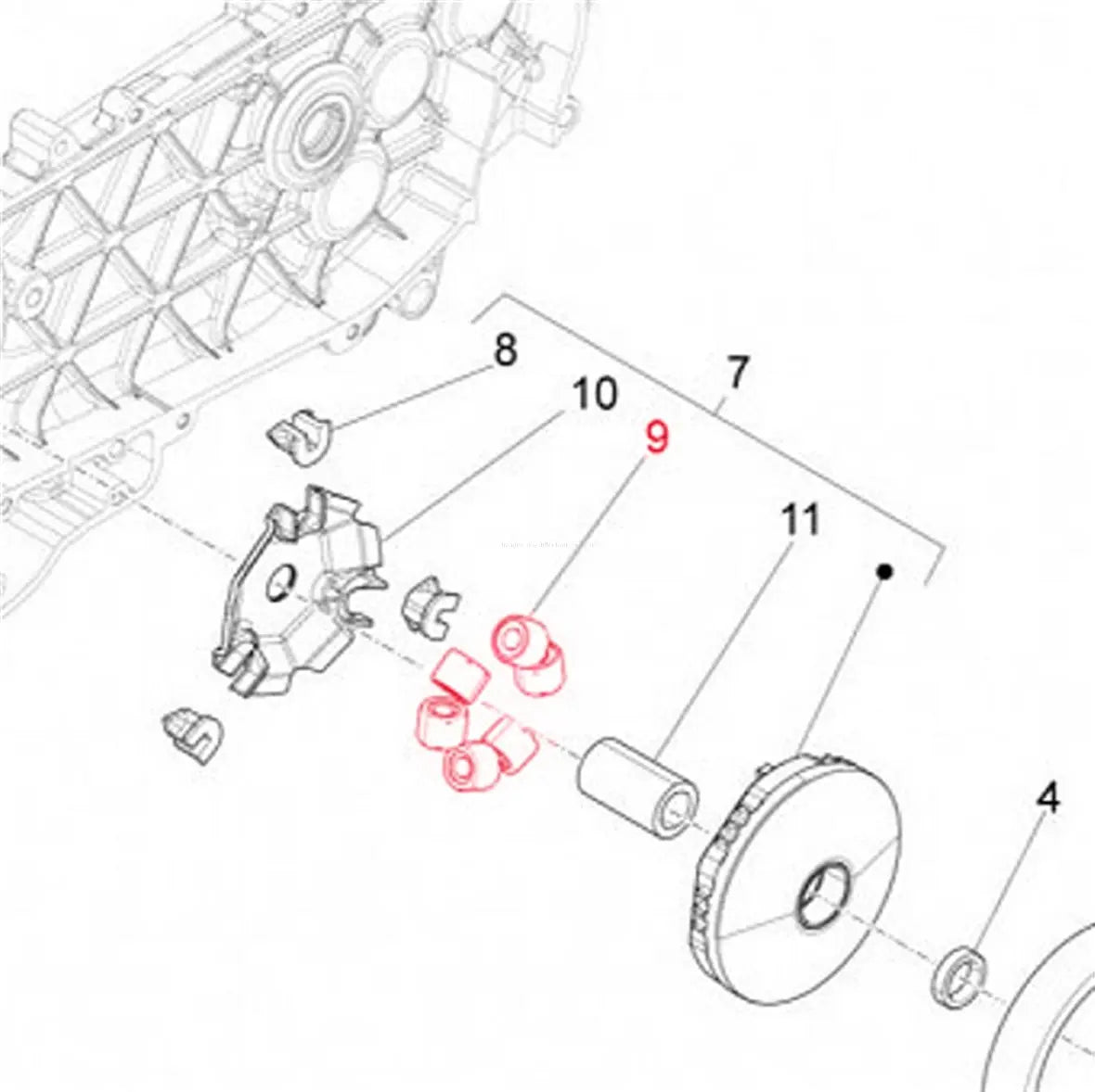 Variator Roll PIAGGIO 20x15 mm 19g | Vespa Primavera/Sprint 125ccm i.e. 3V 4T AC Piaggio 5.06 Falan Parts