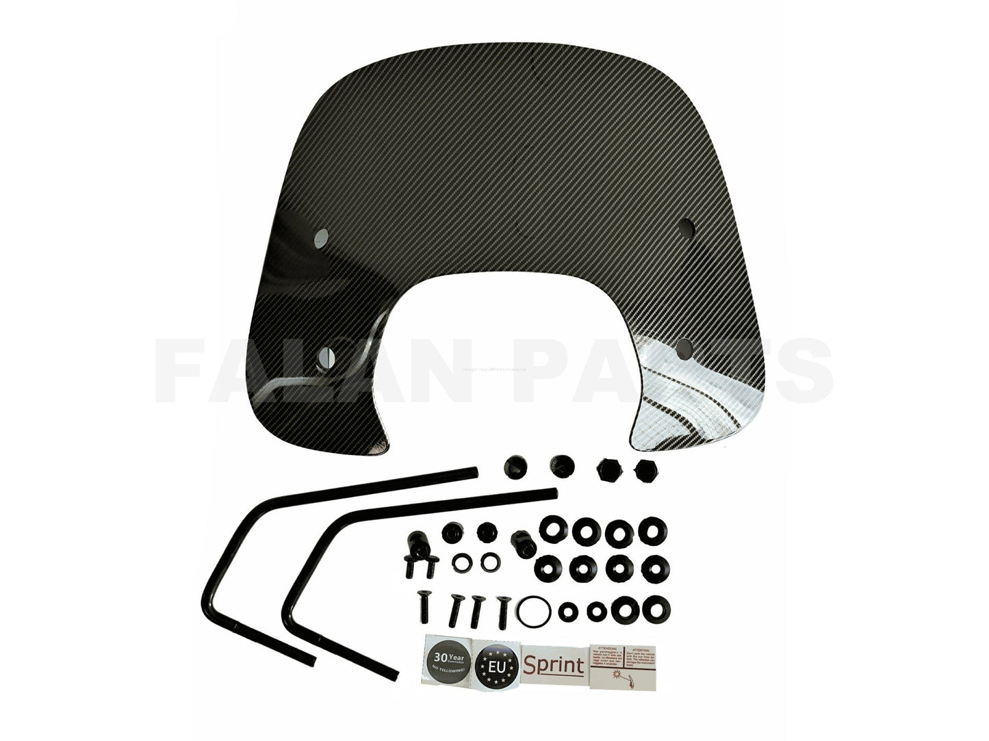 Wind Shield Carbon Fiber Low | Vespa Sprint 50-150cc Falan Parts 89.95 Falan Parts