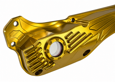 Oil Pan JS Manuf CNC Gold | Vespa GTS Super i.e. 125ccm/GTS/GTS Super/GTV 300cc HPE JS Manuf  Falan Parts