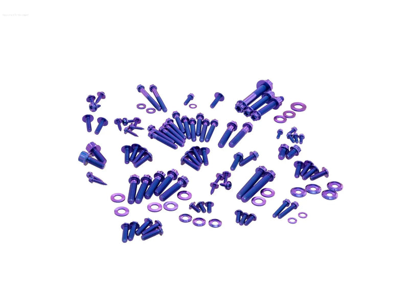 Screw / Bolt Kit Purple Blue | Vespa Primavera/Sprint 125/150cc i.e. 3V 4T AC iGet Falan Parts  Falan Parts
