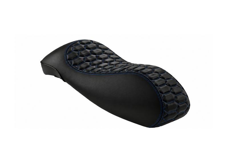 Custom Seat RS Design Black/Blue Blu Energico FP Parts | Vespa GTS/GTS Super/GTV/GT 60/GT/GT L 125-310cc 4T LC FP Parts  Falan Parts
