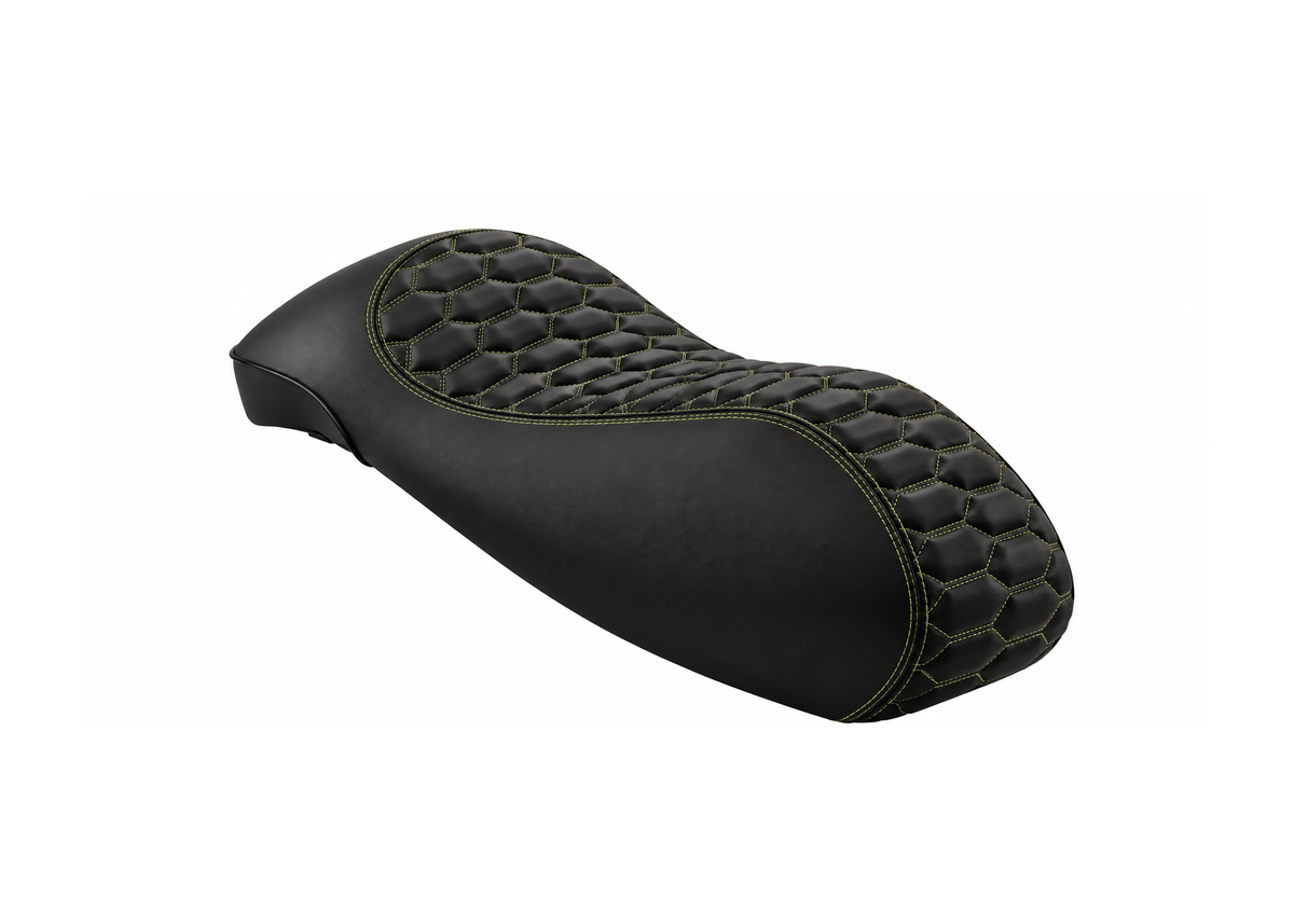 Custom Seat RS Design Black/Green Verde Ribelle FP Parts | Vespa GTS/GTS Super/GTV/GT 60/GT/GT L 125-310cc 4T LC FP Parts  Falan Parts