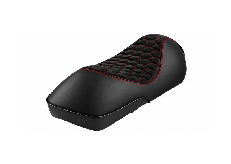 Custom Seat RS Design Black/Red Rosso Coraggioso FP Parts | Vespa GTS/GTS Super/GTV/GT 60/GT/GT L 125-310cc 4T LC FP Parts  Falan Parts