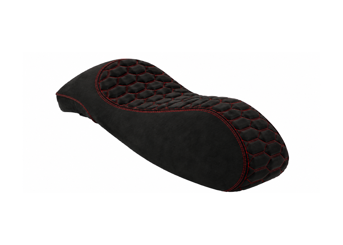 Custom Seat RS Design Black/Red Rosso Coraggioso FP Parts | Vespa GTS/GTS Super/GTV/GT 60/GT/GT L 125-310cc 4T LC FP Parts  Falan Parts