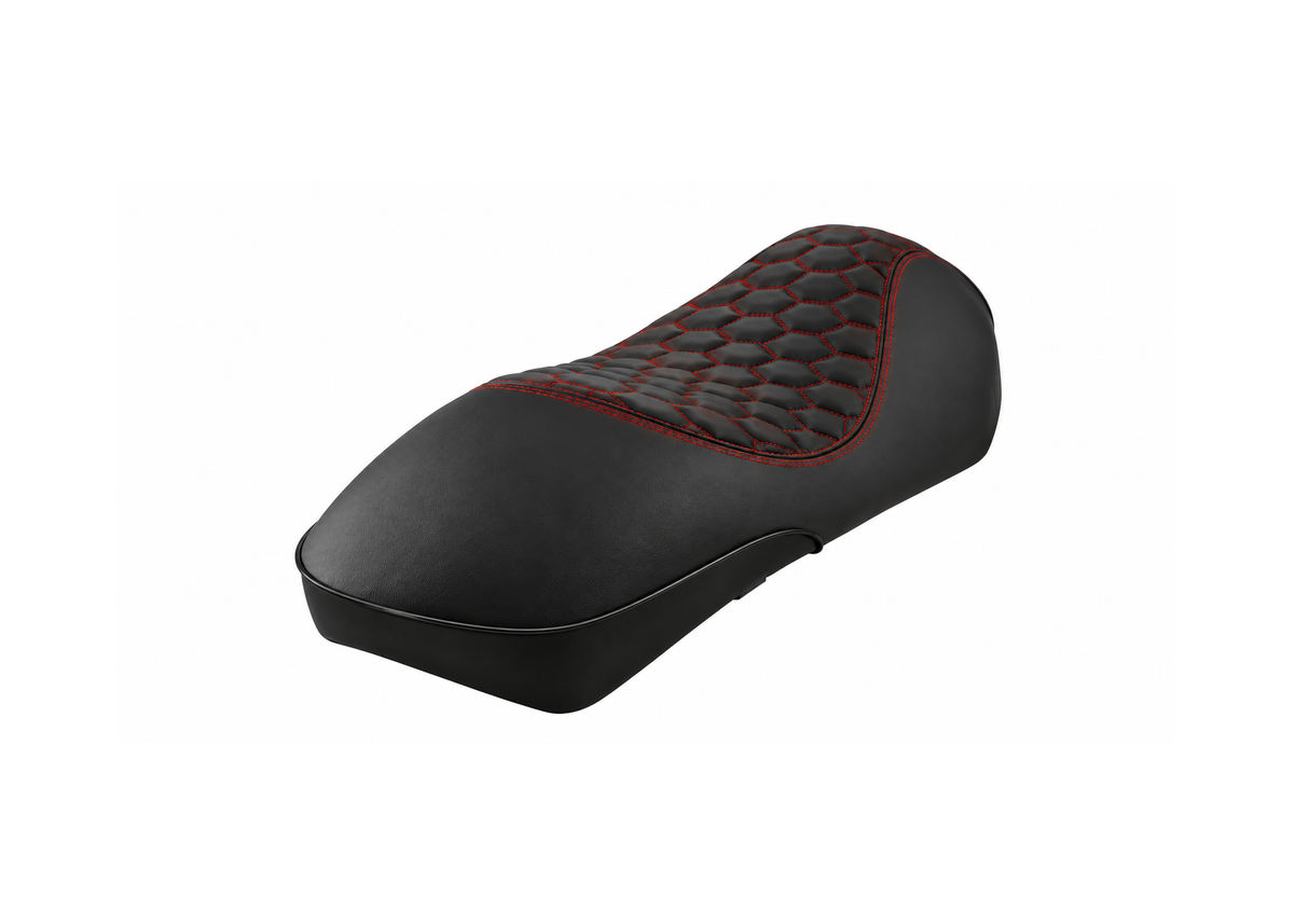 Custom Seat RS Design Black/Red FP Parts | Vespa GTS/GTS Super/GTV/GT 60/GT/GT L 125-310cc 4T LC FP Parts  Falan Parts