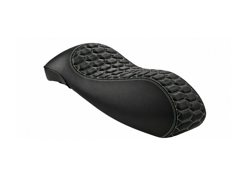 Custom Seat RS Design Black/Verde Amabile FP Parts | Vespa GTS/GTS Super/GTV/GT 60/GT/GT L 125-310cc 4T LC FP Parts  Falan Parts