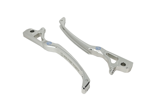 Brake Lever Set CNC 1O1 Factory Silver | Vespa GTS/GTS Super 125/300/310cc (2023-) 1O1 Factory  Falan Parts