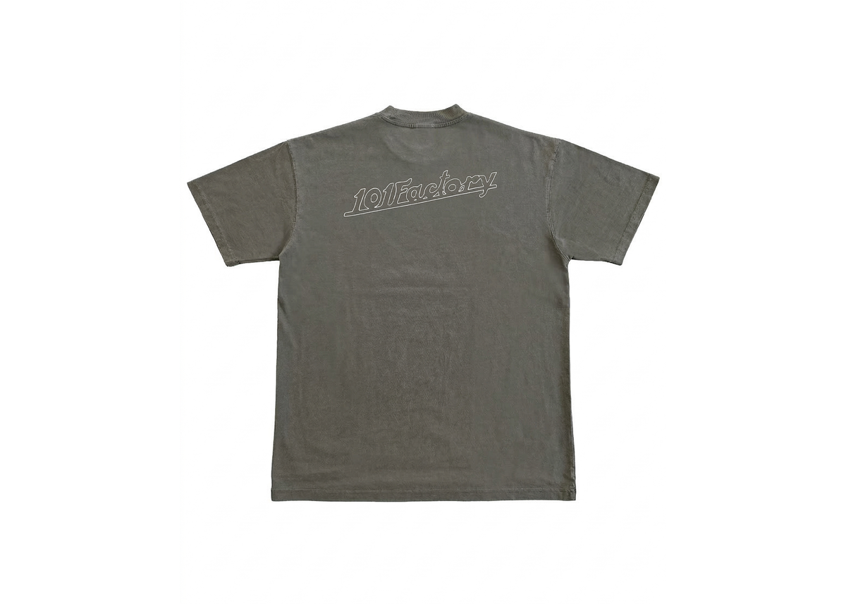 T-Shirt 1O1 Factory Grey Washed | Oversized - Falan Parts