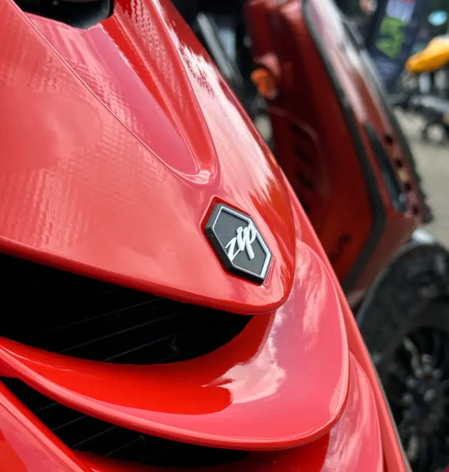 3D Logo Piaggio Custom Edition Red | Piaggio ZIP Models FP Parts  Falan Parts