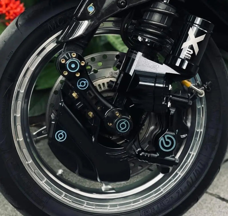 Swing Arm Silder Set-S6 CNC 1O1 Factory Black/Black | Vespa ET2/ET4/LX/LXV/S/946/GTS/GTS Super/GTV/GT 60/GT/GT L 50-300cc 2T/4T 1O1 Factory  Falan Parts