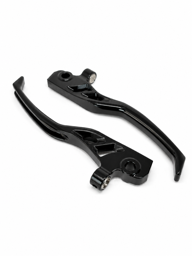 Sport Lever Set JS Manuf CNC Black | Vespa GTS/GTS Super 125/300/310cc (2023-) JS Manuf  Falan Parts