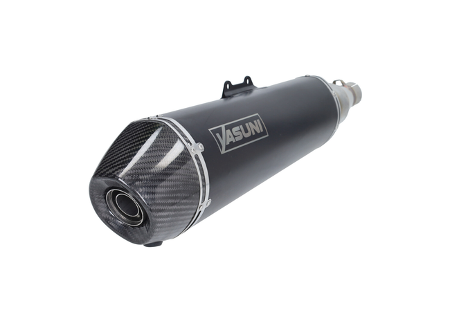 Yasuni Exhaust Black | Vespa GTS/GTS Super/GTV/GT 60 125-300cc i.e. 4T LC (`16-`20) Yasuni  Falan Parts