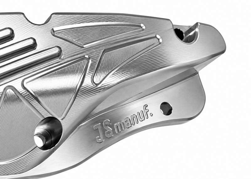 Oil Pan JS Manuf CNC Silver | Vespa GTS Super i.e. 125ccm/GTS/GTS Super/GTV 300cc HPE JS Manuf  Falan Parts