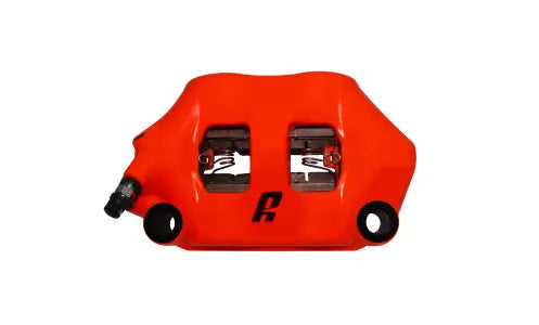 Accossato Caliper Monoblock 100mm Fluorescent Red | Vespa Sprint/ Primavera/ GTS Models 50-310cc Accossato  Falan Parts