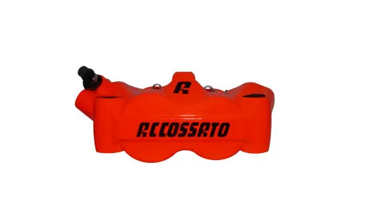 Accossato Caliper Monoblock 100mm Fluorescent Red | Vespa Sprint/ Primavera/ GTS Models 50-310cc Accossato  Falan Parts