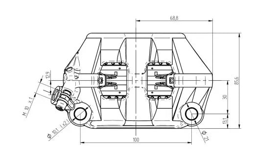 Accossato Caliper Monoblock 100mm Silver | Vespa Sprint/ Primavera/ GTS Models 50-310cc Accossato  Falan Parts