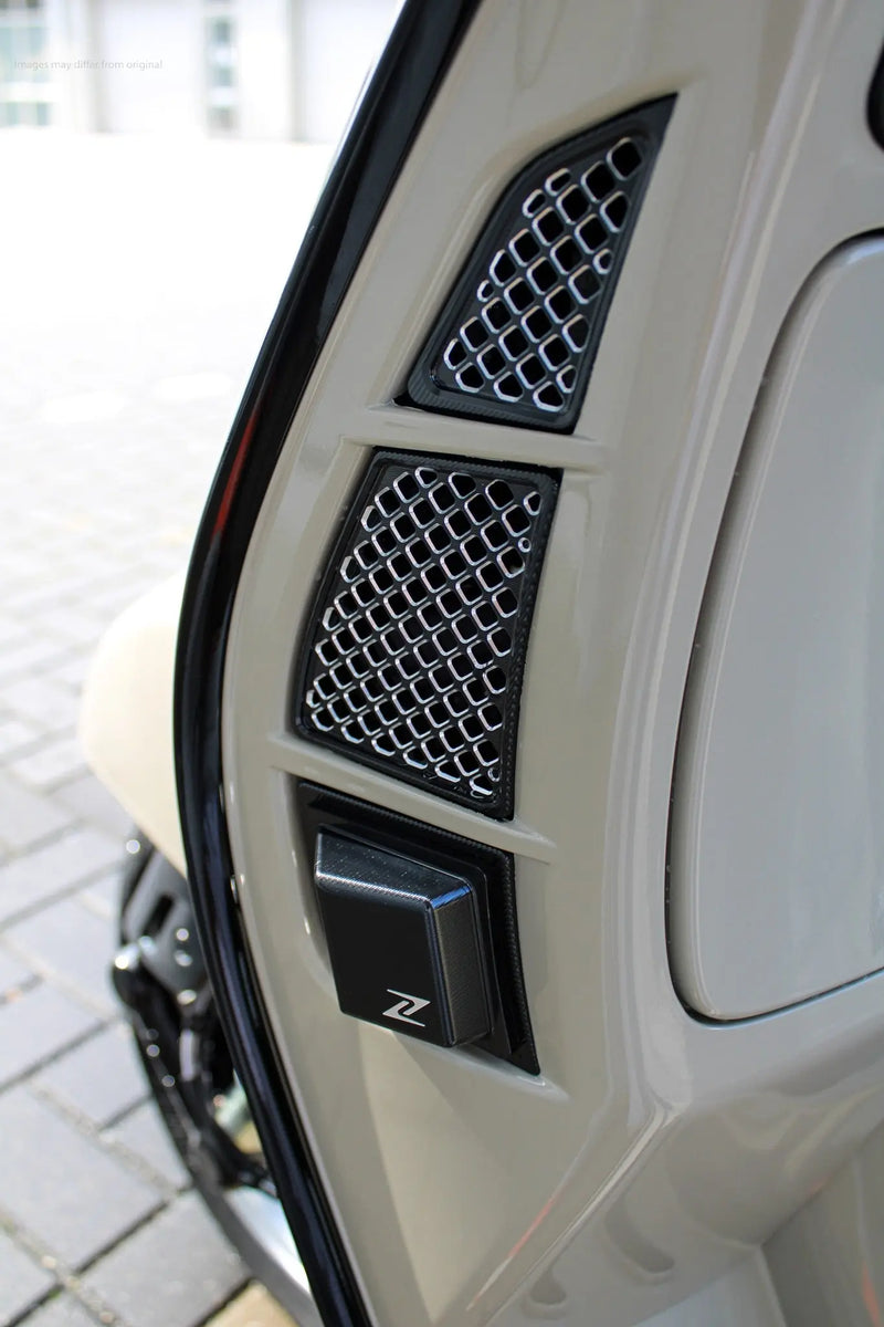 Air Inlet Grill ZELIONI Glove Box Black | Vespa GTS/GTS Super 125-300cc (2023-) Zelioni  Falan Parts