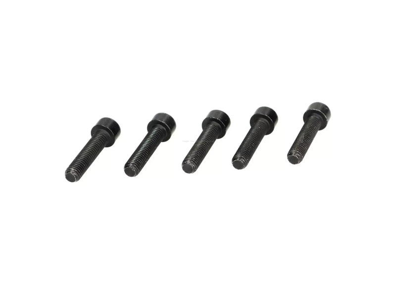 Allen screw kit (5 pcs) -DIN 912- M8 x 40 (8.8 stiffness) Black Coated For wheel rim | Vespa S/LX/946/Sprint/ Primavera/GT/ GTV/GTS 125-300cc BGM  Falan Parts