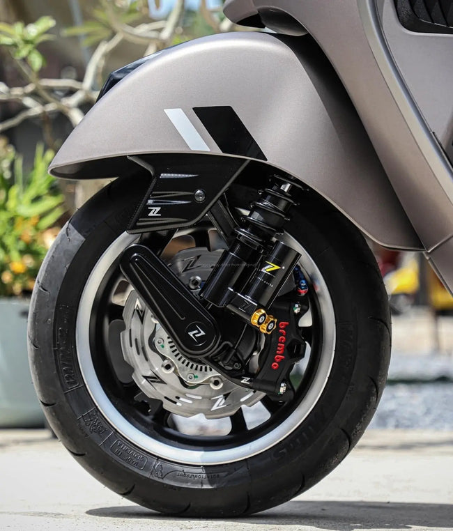 Axle Seating ZELIONI Black 100mm Monoblock | Vespa GTS/GTS Super 125-300cc (2023-) Zelioni  Falan Parts