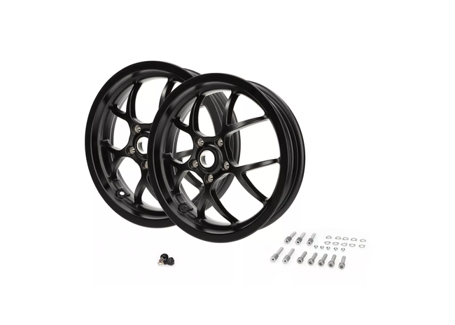 Rim Set BGM PRO SPORT 3.00-13" Matt Black | Vespa GTS/GTV/GT/GT L 125-300cc BGM  Falan Parts