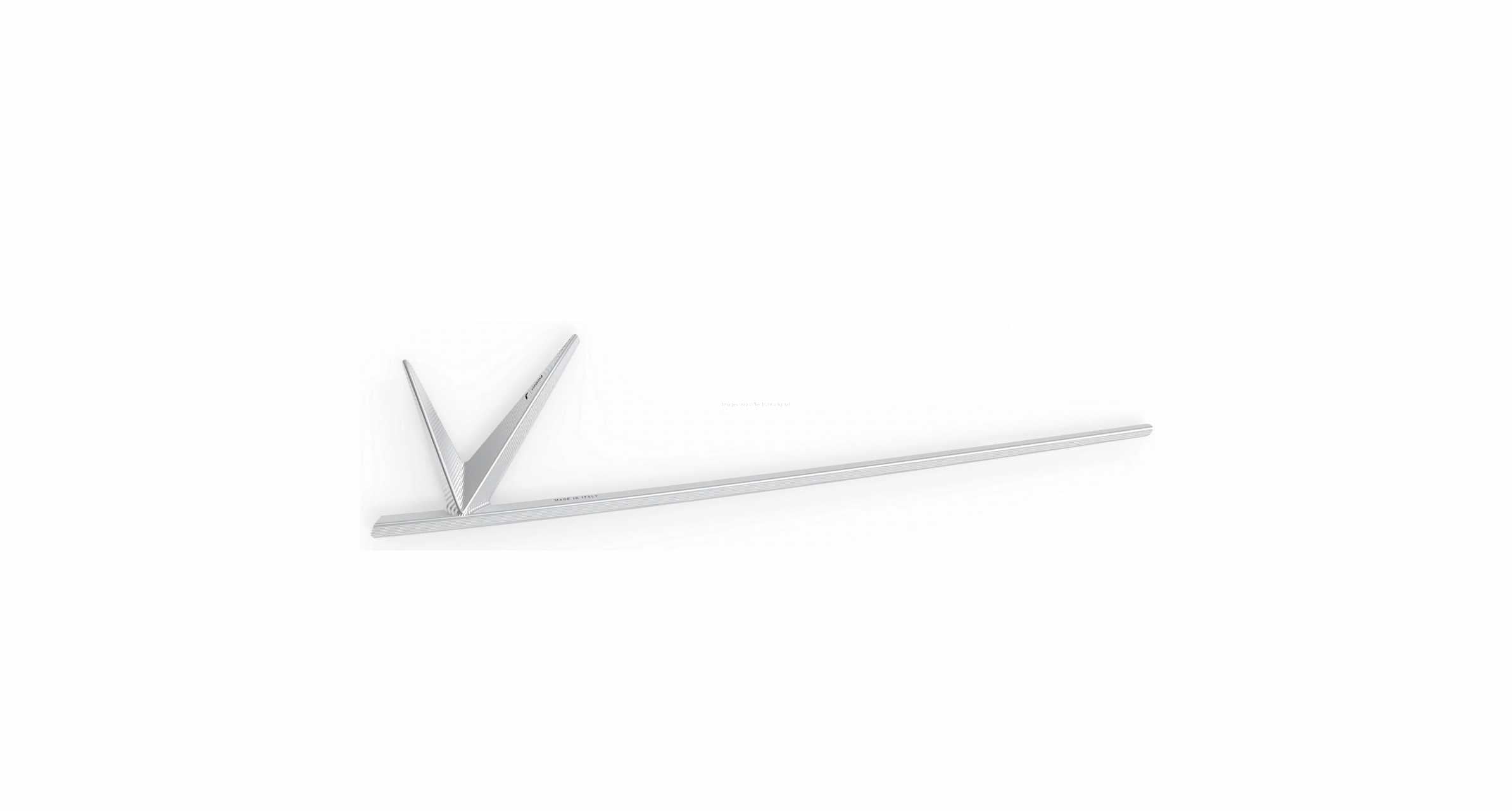 Emblème Vespa Argent 120x35 Mm - Pour Sprint, Super, Rallye - 2 Broches, Espacement 105 Mm - Pièce Restauration