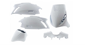 Kit De Carénage Sport 5 Pièces Pour Piaggio Zip 2 SP LC (à Partir De 2000) - Blanc - Remplacement Carénage