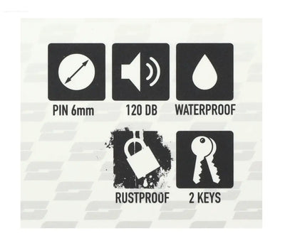 Brake Disc Lock Black SHAD With Alarm SHAD  Falan Parts