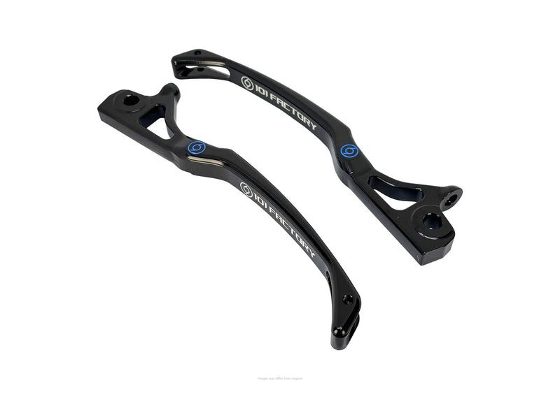Brake Lever Set CNC 1O1 Factory Black | Vespa GTS/GTS Super 125/300/310cc (2023-) 1O1 Factory  Falan Parts