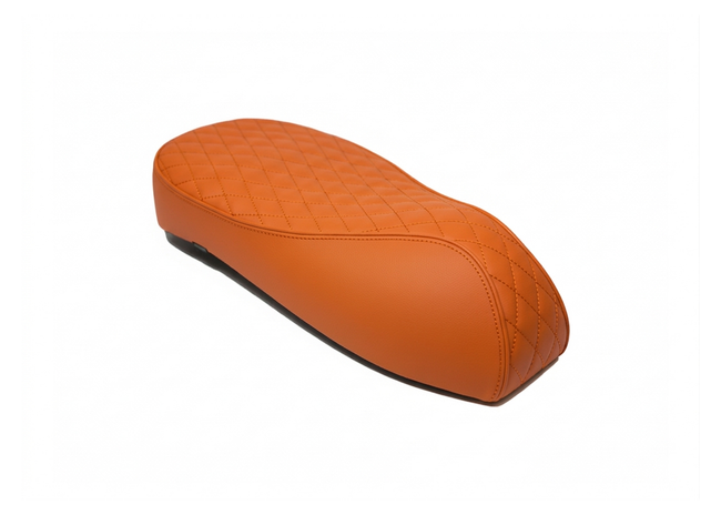 Custom Seat Black Diamond Stitch Merino Kyalami Orange | Vespa GTS 125-310cc ('14-) Falan Parts  Falan Parts