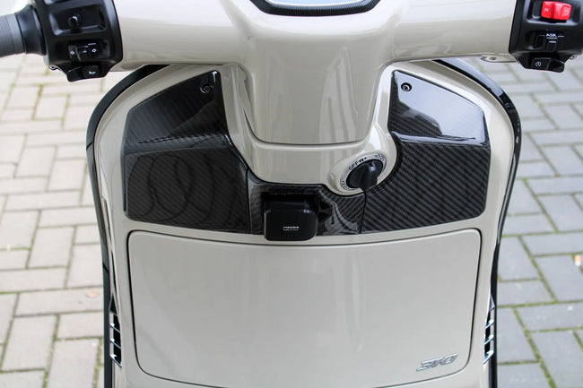 Carbon Fiber Glovebox Door Trim Set RACEFOXX | Vespa GTS/GTS Super/GTV/GT 60/GT/GT L 125-300cc RACEFOXX  Falan Parts