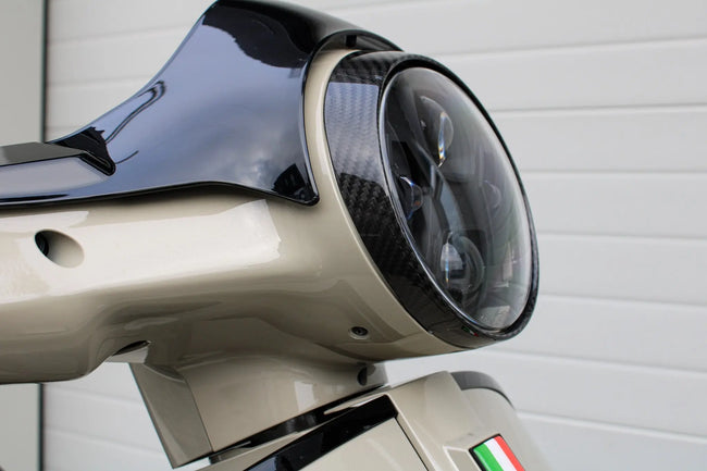 Carbon Fiber Headlight Frame RACEFOXX | Vespa GTS/GTS Super 125/300cc (`23-) RACEFOXX  Falan Parts