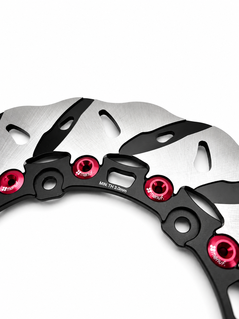 Brake Disc JS Manuf Red | Vespa GTS/GTS Super/GTV/GT 60/GT/GT L 125-310cc JS Manuf  Falan Parts