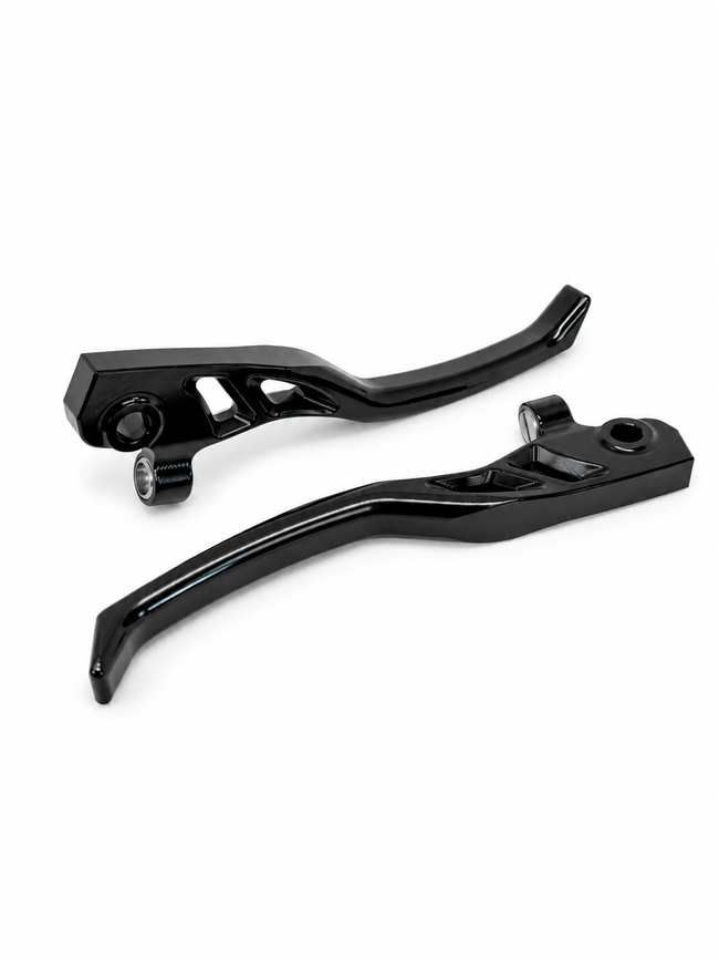 Sport Lever Set JS Manuf CNC Black | Vespa GTS/GTS Super 125/300/310cc (2023-) JS Manuf  Falan Parts