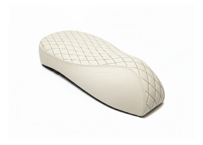 Custom Seat Black Diamond Stitch Merino Elfenbeinwei | Vespa GTS 125-310cc ('14-) Falan Parts  Falan Parts