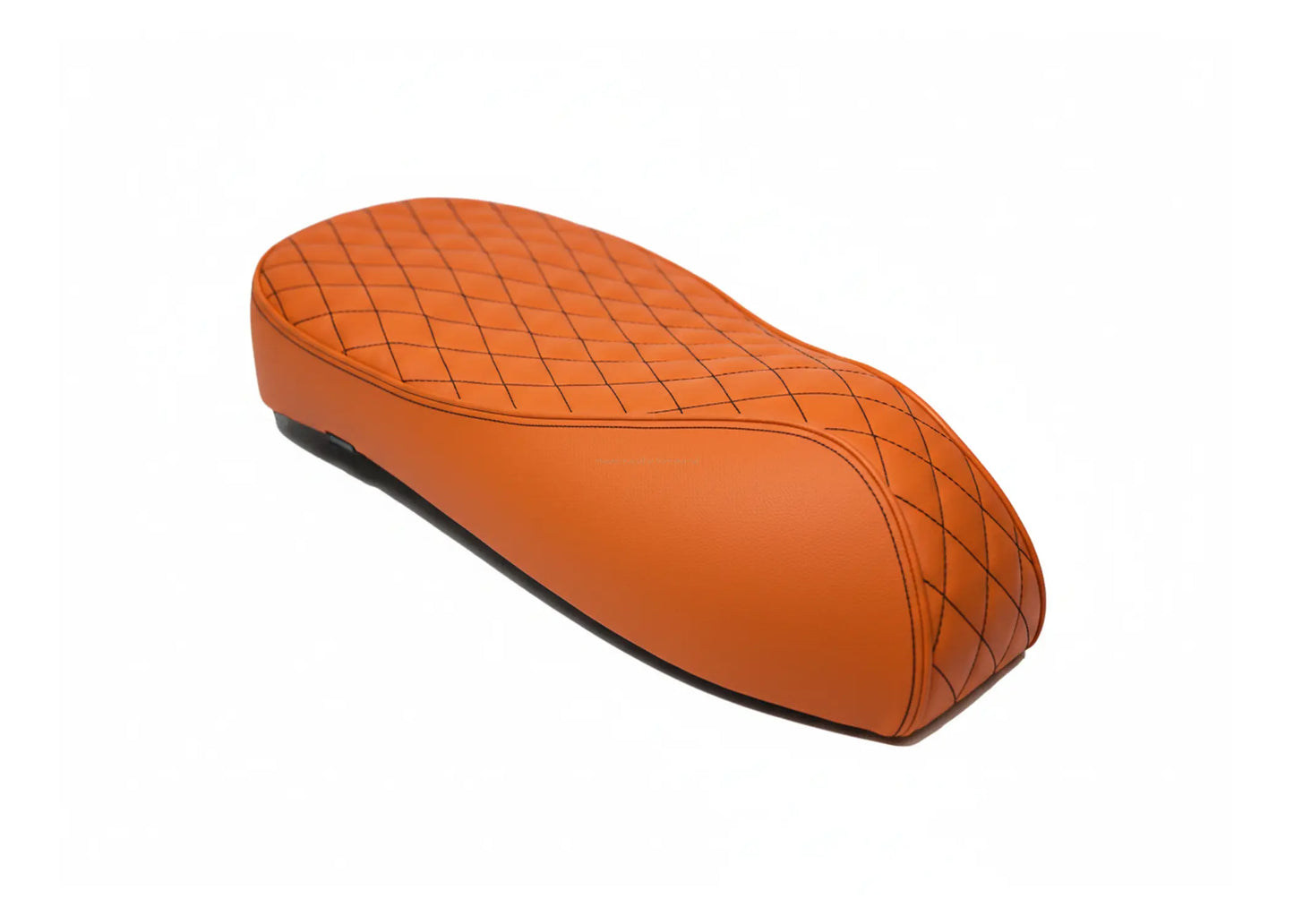 Custom Seat Black Diamond Stitch Merino Kyalami Orange | Vespa GTS 125-310cc ('14-) Falan Parts  Falan Parts