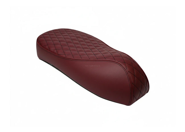 Custom Seat Black Diamond Stitch Merino Riona Red | Vespa GTS 125-310cc ('14-) Falan Parts  Falan Parts