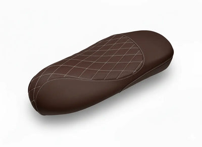 Custom Seat Dark Brown Diamond Stitch | Vespa GTS 300cc ('14-) FP Parts  Falan Parts