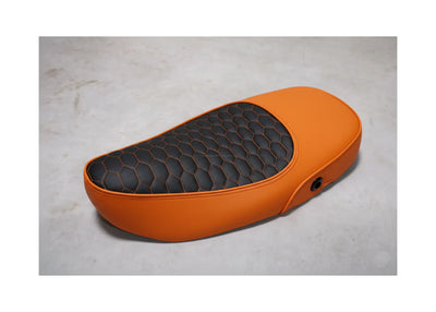 Custom Seat Deluxe Merino Kyalami Orange | Vespa Vespa S/LX/LXV/ ET2-4 50-150cc FP Parts  Falan Parts