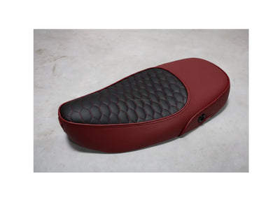 Custom Seat Deluxe Merino Riona Red | Vespa Vespa S/LX/LXV/ ET2-4 50-150cc FP Parts  Falan Parts