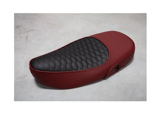 Custom Seat Deluxe Merino Riona Red | Vespa Vespa S/LX/LXV/ ET2-4 50-150cc FP Parts  Falan Parts