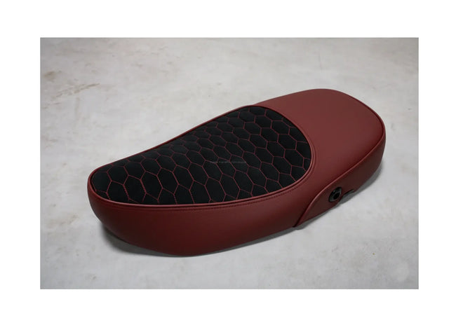 Custom Seat Deluxe Merino Riona Red | Vespa Vespa S/LX/LXV/ ET2-4 50-150cc FP Parts  Falan Parts