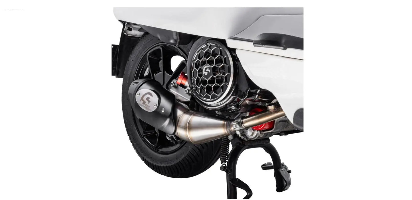 Racing Exhaust SIP SERIES PORDOI | Vespa Primavera/Sprint 125-150cc i.e. 3V 4T AC for PIAGGIO 3V LEM (Euro3)/iGet (Euro4/Euro5) SIP  Falan Parts