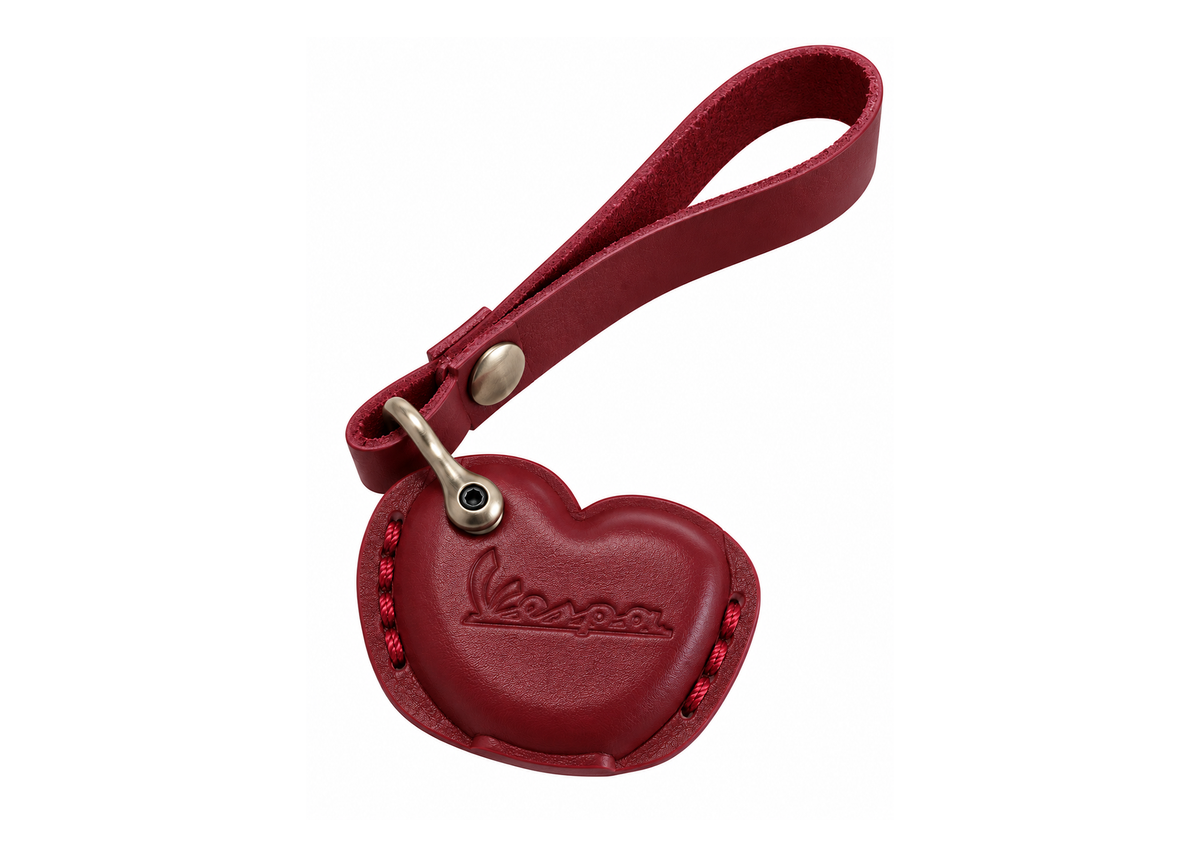 Leather Key Cover Burgundy Red  | Vespa ET2/ET4/LX/LXV/S/Primavera/Sprint/GTS/GTS Super/GTV/GT 60/GT/GT L 50-300cc Falan Parts  Falan Parts
