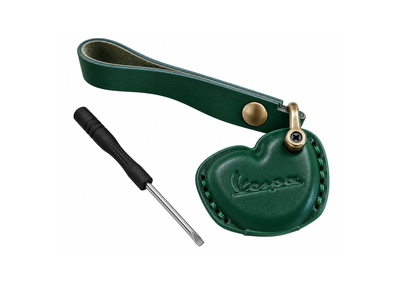 Leather Key Cover Dark Green | Vespa ET2/ET4/LX/LXV/S/Primavera/Sprint/GTS/GTS Super/GTV/GT 60/GT/GT L 50-300cc Falan Parts  Falan Parts