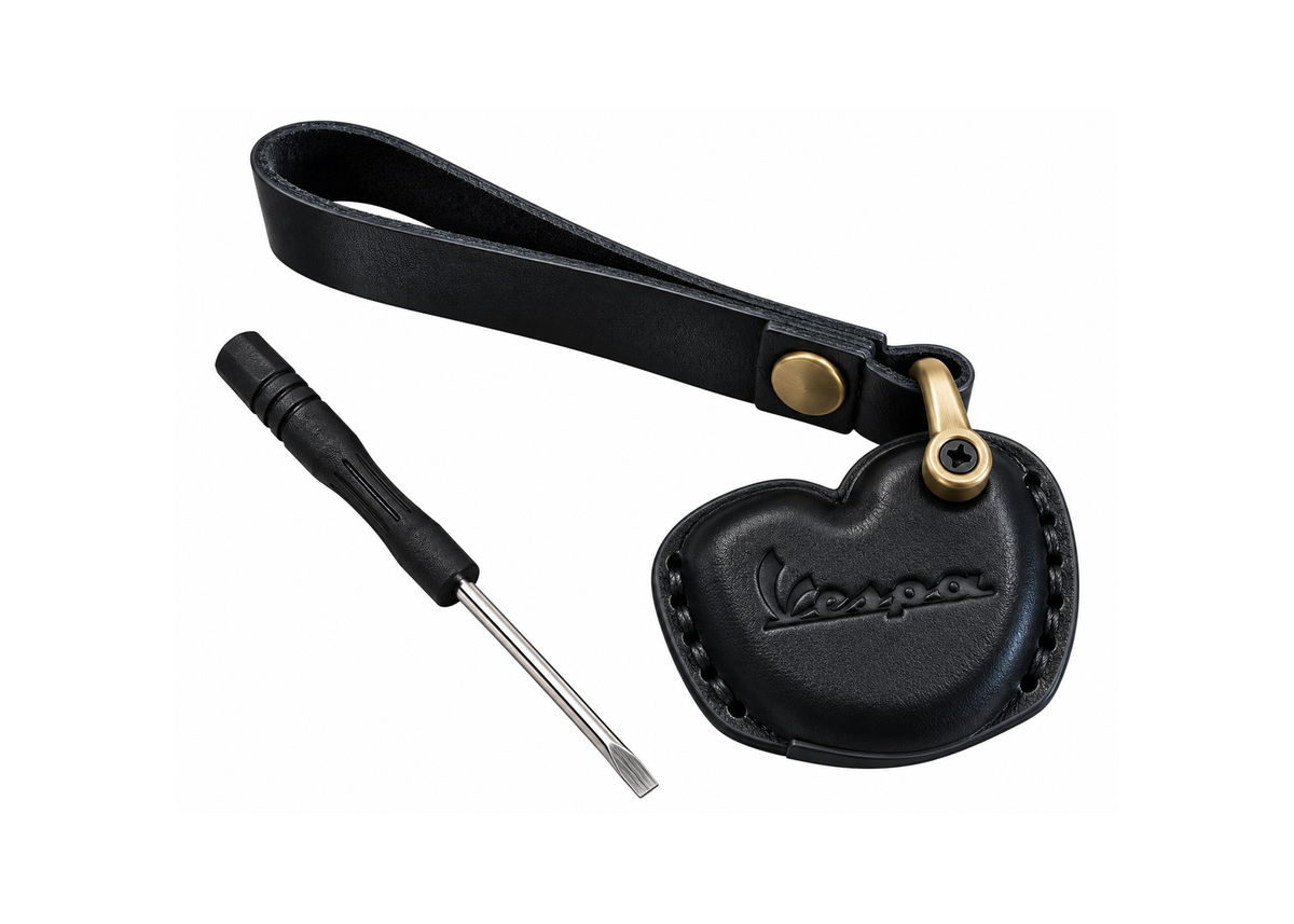 Leather Key Cover Black | Vespa ET2/ET4/LX/LXV/S/Primavera/Sprint/GTS/GTS Super/GTV/GT 60/GT/GT L 50-300cc Falan Parts  Falan Parts