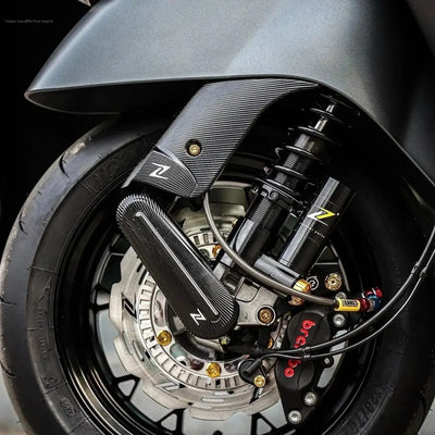 Fork Cover ZELIONI Black Matt | Vespa GTS/GTS Super/GTV/GT 60/GT/GT L 125-300cc Zelioni  Falan Parts
