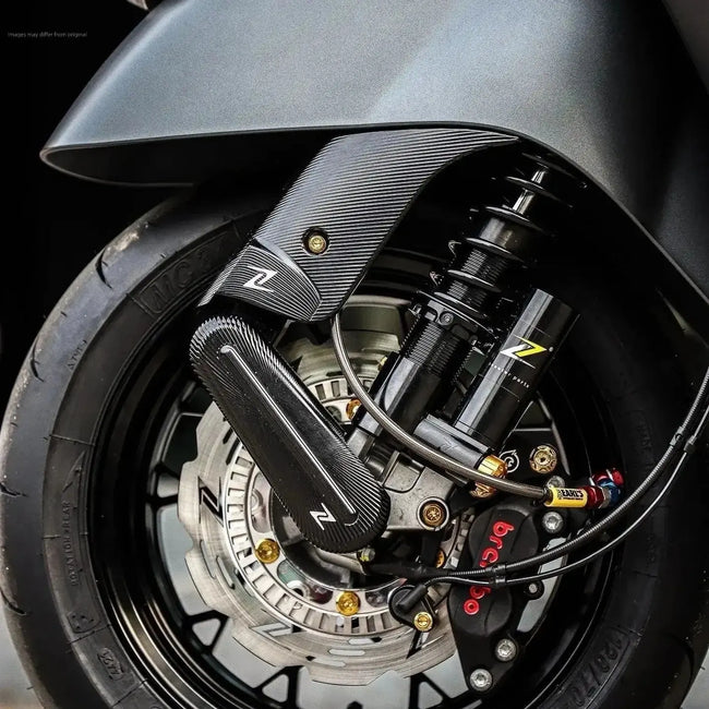Fork Cover ZELIONI Black Matt | Vespa GTS/GTS Super/GTV/GT 60/GT/GT L 125-300cc Zelioni  Falan Parts
