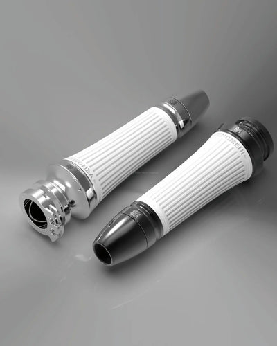 Grips CNC Venomeni Doric Black Ø 22/24 mm l 128 mm | Vespa GTS/GTS Super/GT/GT L 125-310cc Venomeni  Falan Parts